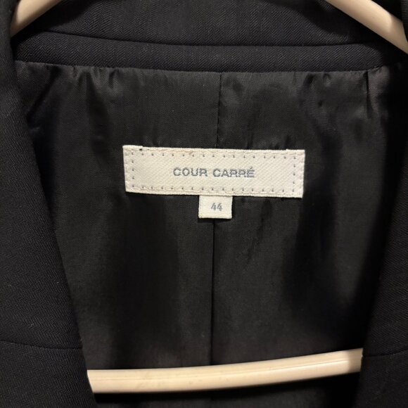 Cour Carre Women Wool Striped Suit Blazer Jacket - Picture 4 of 5